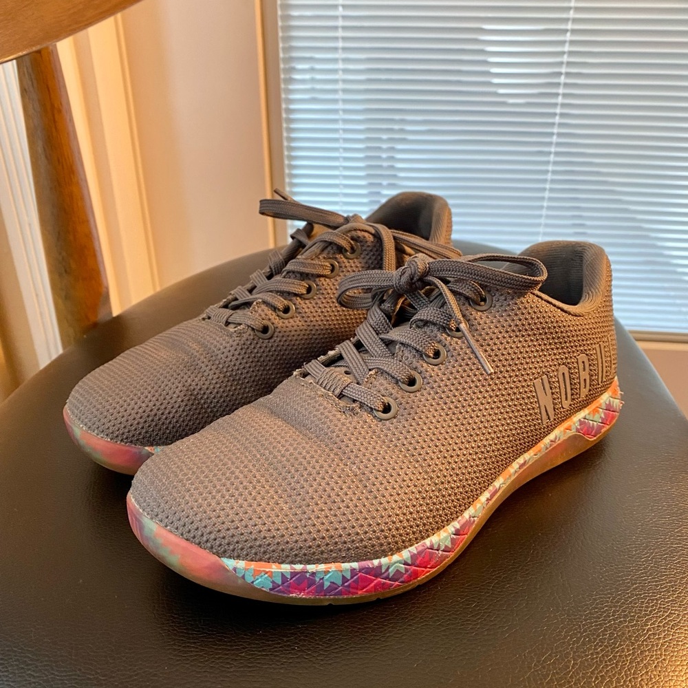 Nobull Grey Patchwork Trainer Size 8 - image 1